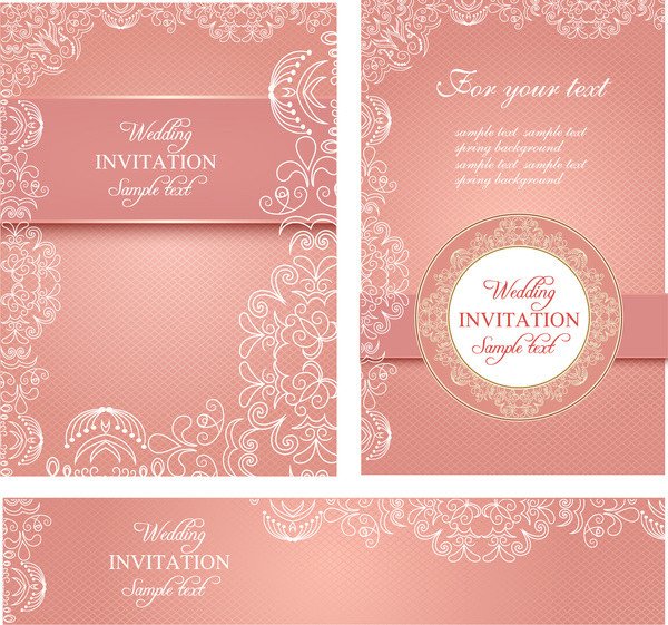 Editable wedding invitations free vector 3 767