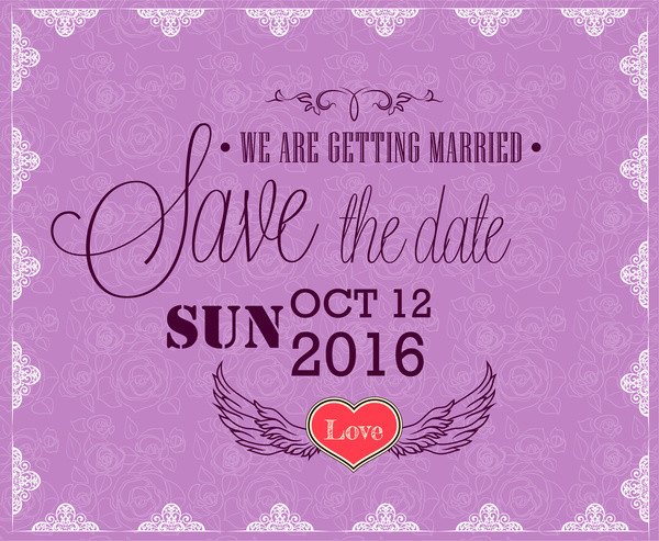 Wedding invitation card template Free vector in Adobe