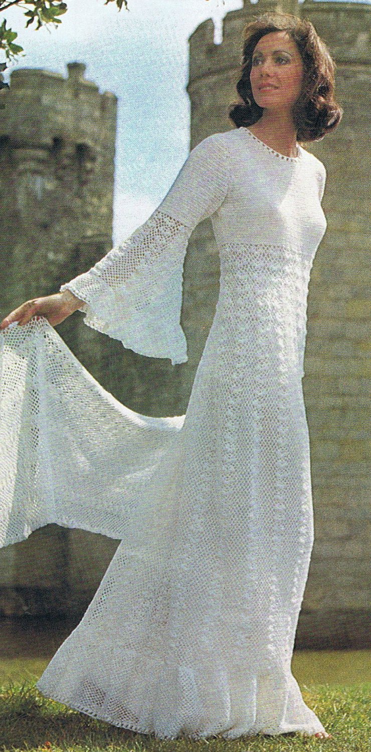 Enchanting Wedding Dress Crochet Pattern Vintage Pattern PDF