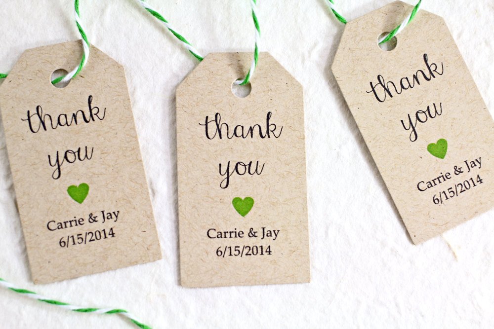 Personalized Wedding Favor Tags Kraft Paper Rustic by iDoTags