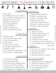 Printable Wedding Planning Checklist for DIY Brides