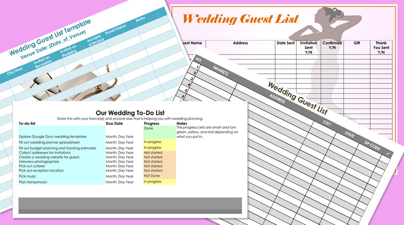 Free Wedding Guest List Templates for Word and Excel