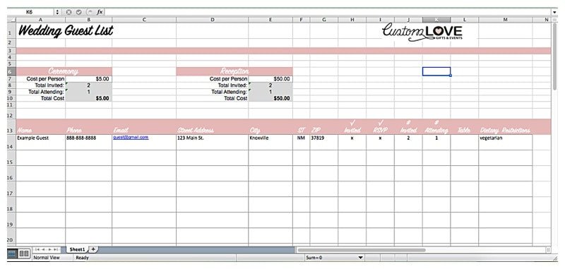 17 Wedding Guest List Templates Excel PDF Formats