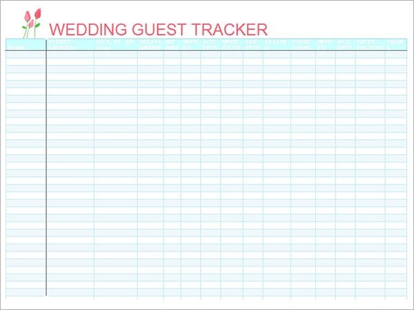 17 Wedding Guest List Templates PDF Word Excel