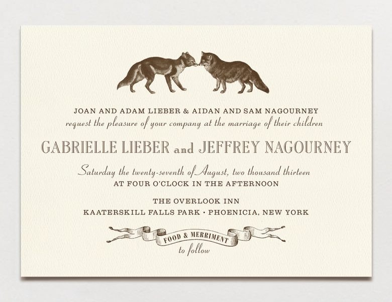 Wedding Invitation Wording Formal Modern & Fun