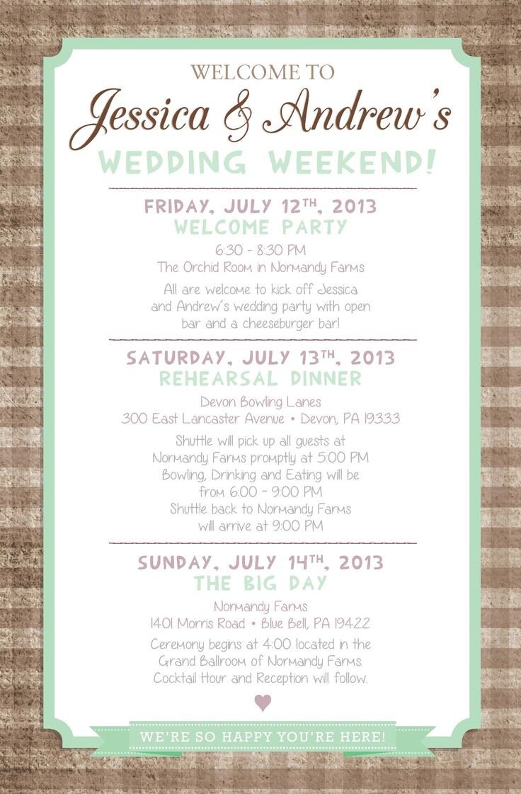Country Chic Wedding Weekend Itinerary By Paper & Lace