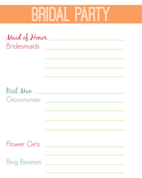 FREE 31 Page Wedding Planning Printables White Lights on