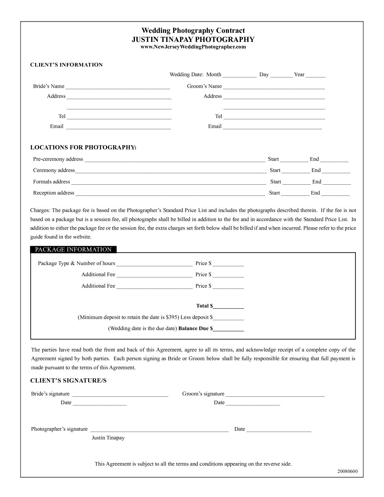 photography contract template