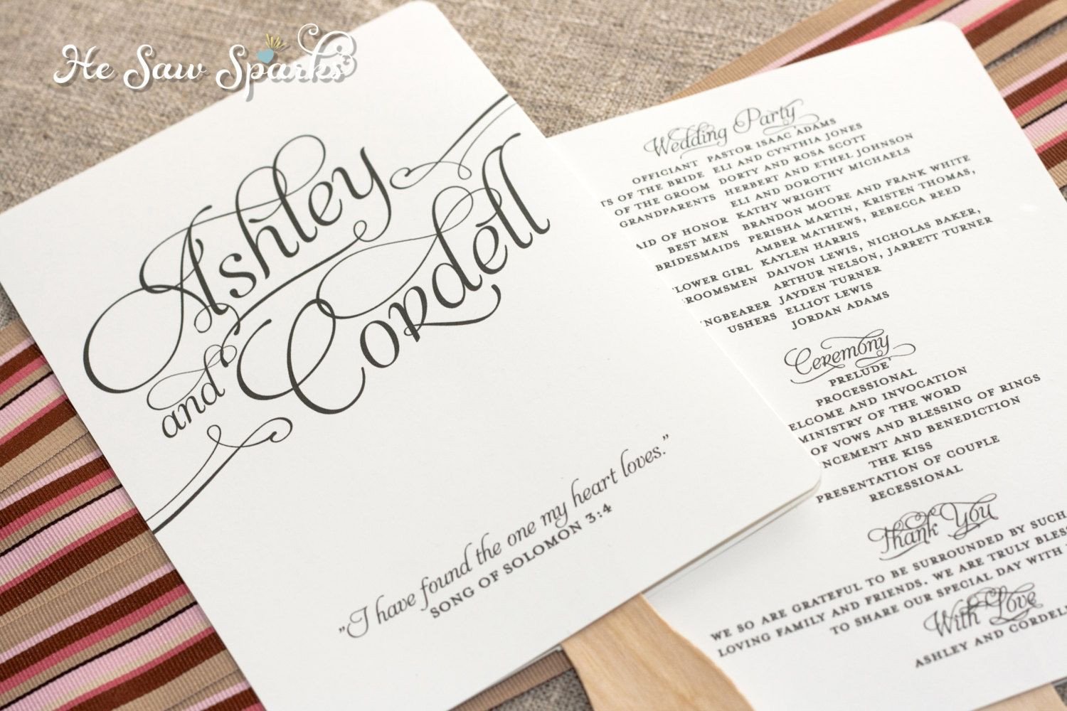 printable wedding programs on Pinterest