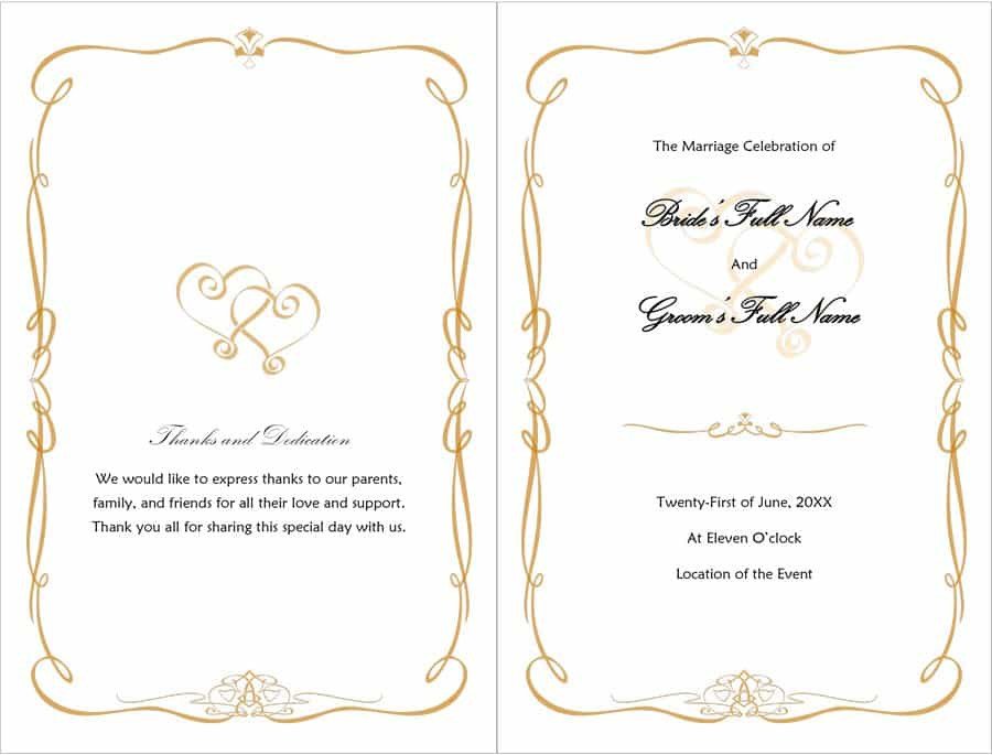 37 Printable Wedding Program Examples & Templates