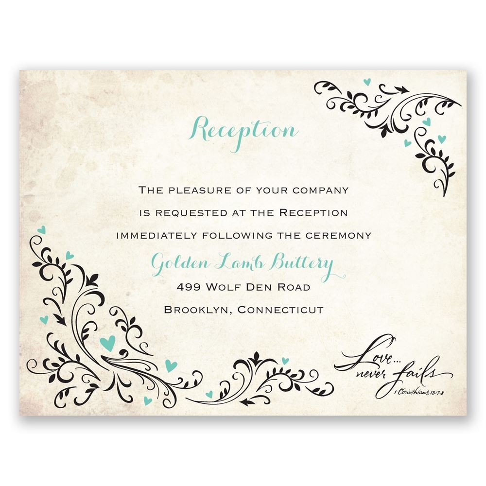 Blossoming Love Reception Card