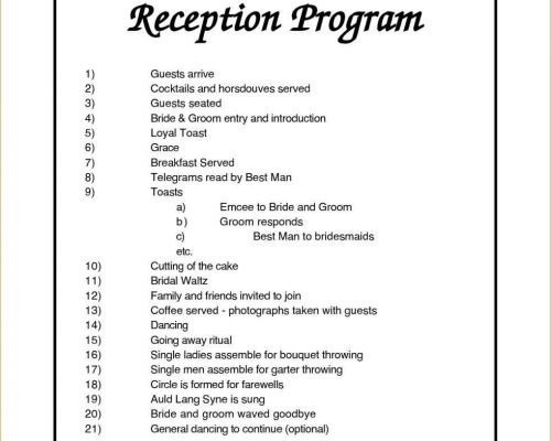 Sample program flow for beauty pageant
