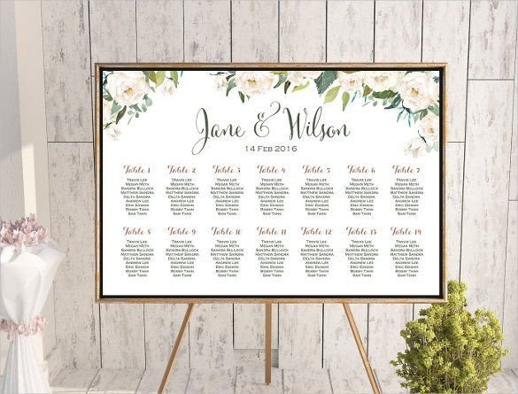 Wedding Seating Chart Template Odds n Ends
