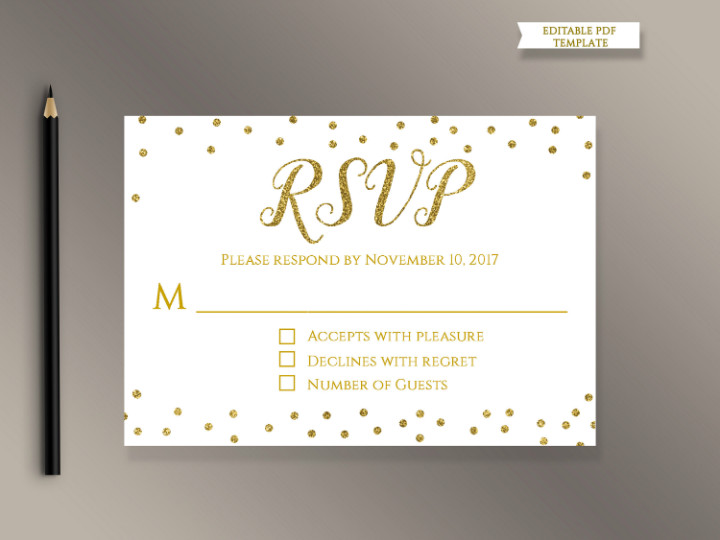 18 Wedding RSVP Card Templates Editable PSD AI EPS