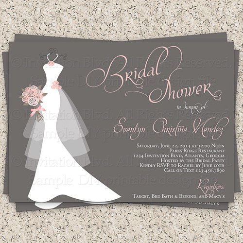 33 PSD Bridal Shower Invitations Templates