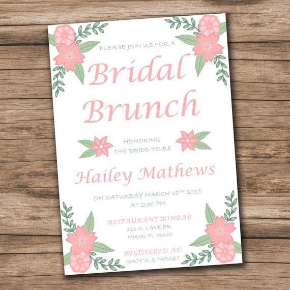 Bridal Shower Invitation Template Download Instantly