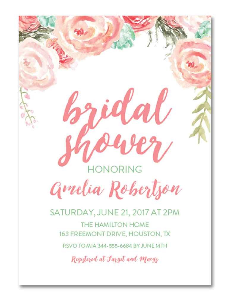 Printable Bridal Shower Invitations You Can DIY