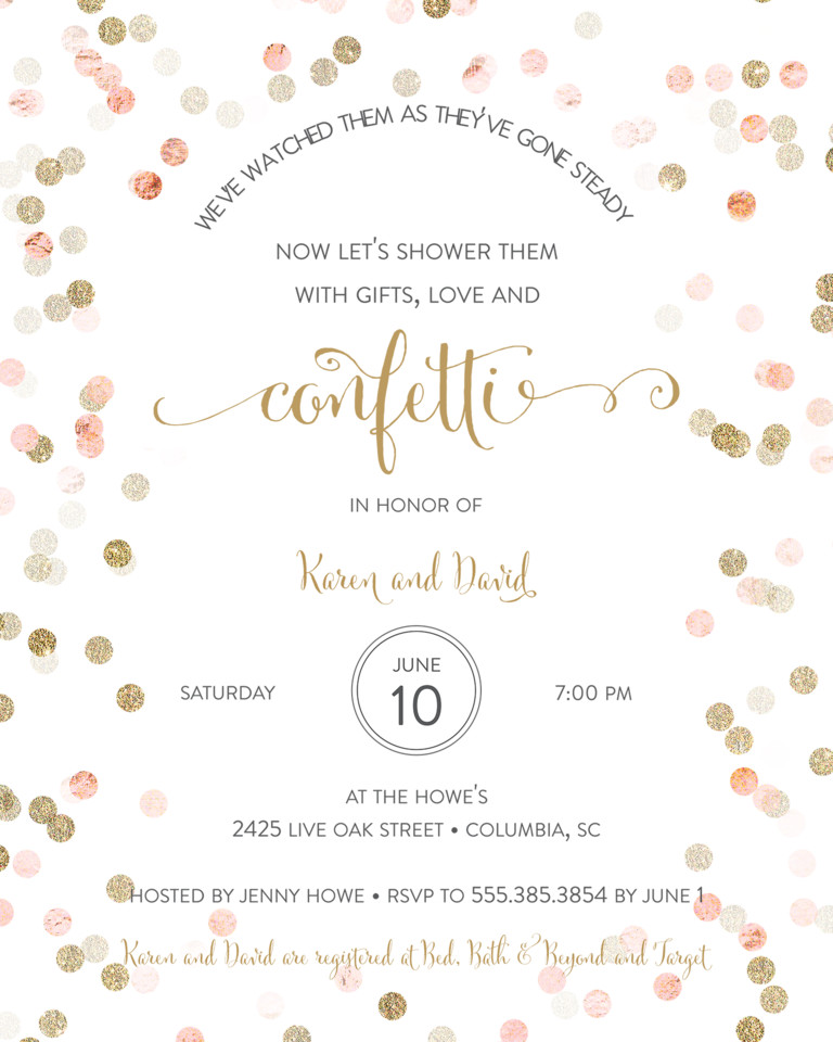 Bridal Shower Invitation Wording Ideas and Etiquette