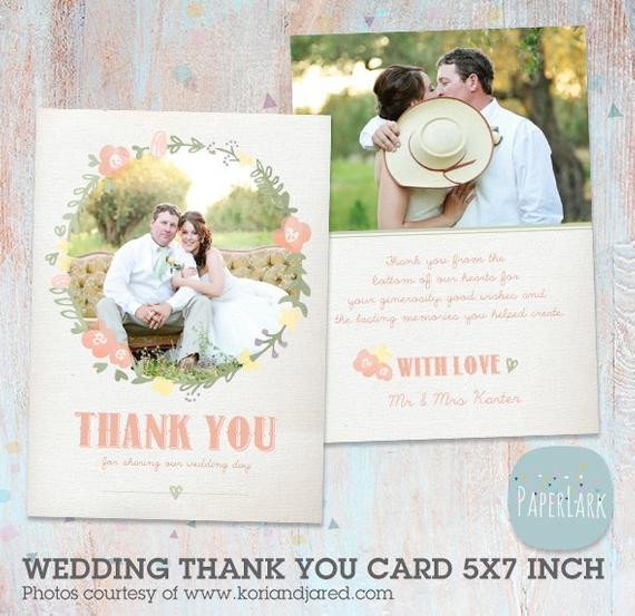 Wedding Thank You Card shop template AW008 INSTANT
