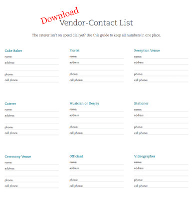 wedding vendor contact list excel DriverLayer Search Engine