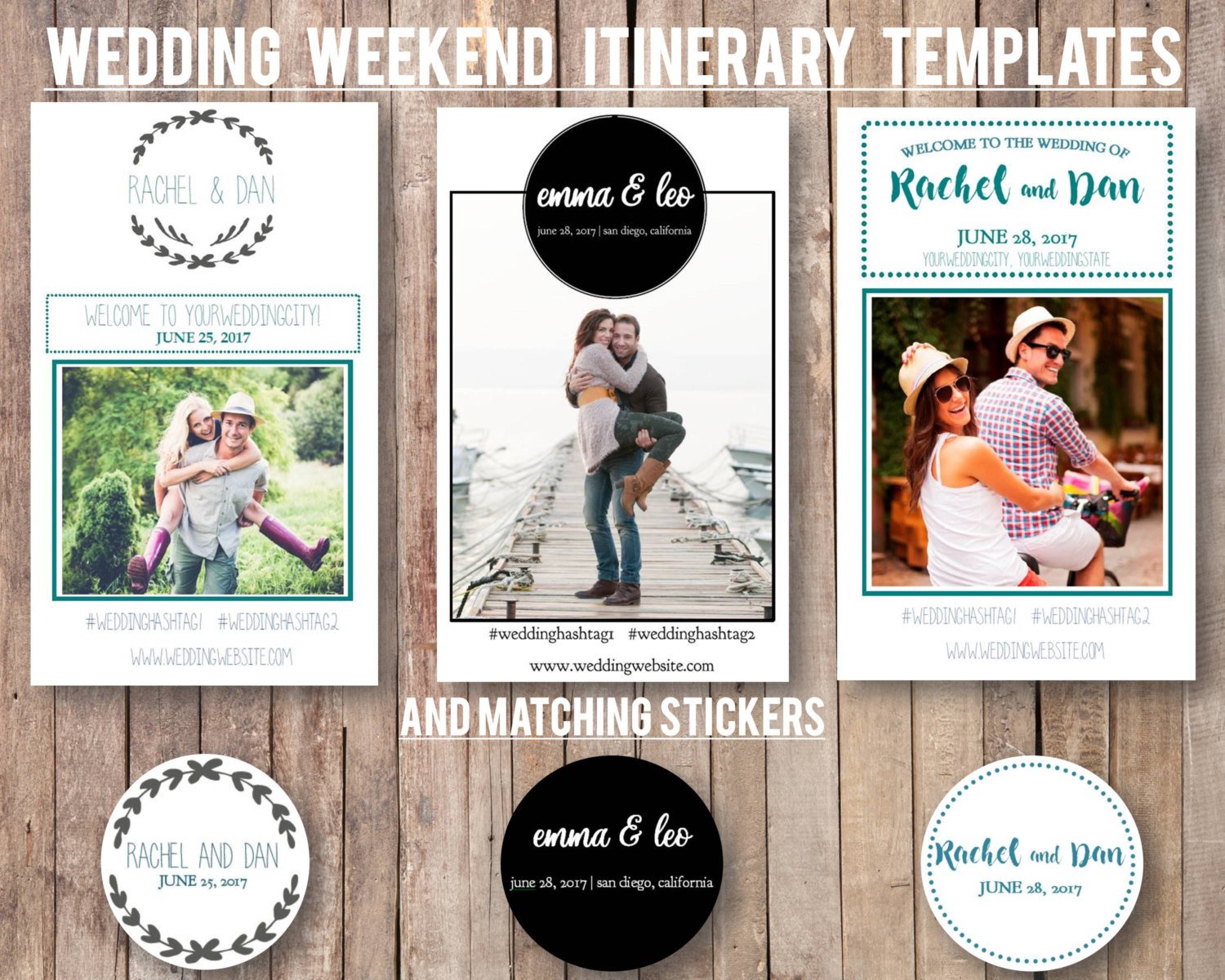 Wedding Weekend DIY Itinerary Schedule Template by