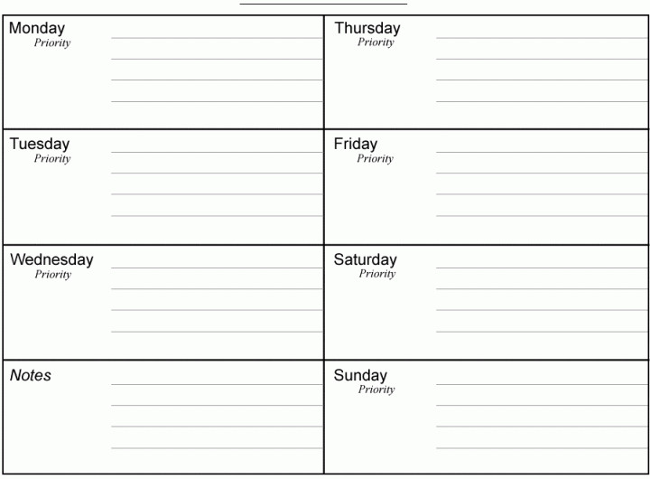 10 Weekly Planner Templates Word Excel PDF Formats