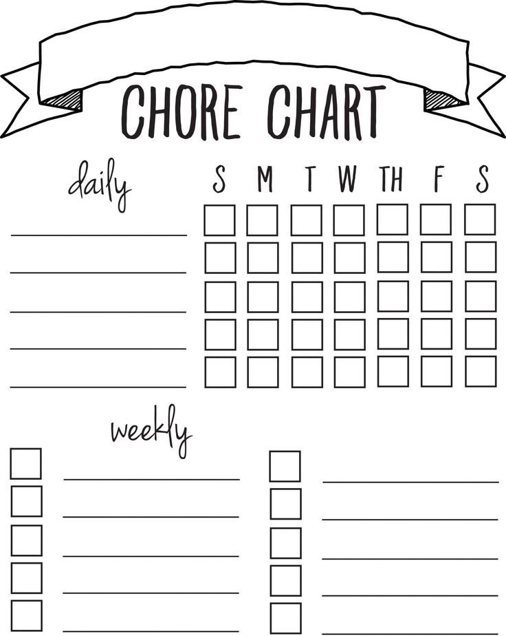 DIY Printable Chore Chart