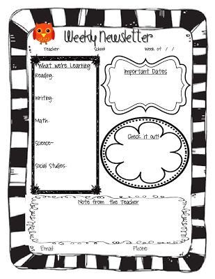 Weekly newsletter Weekly newsletter template and