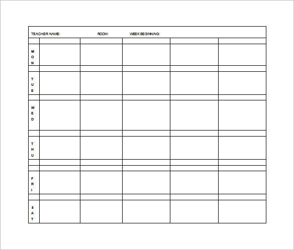 Elementary Lesson Plan Template 11 Free Word Excel