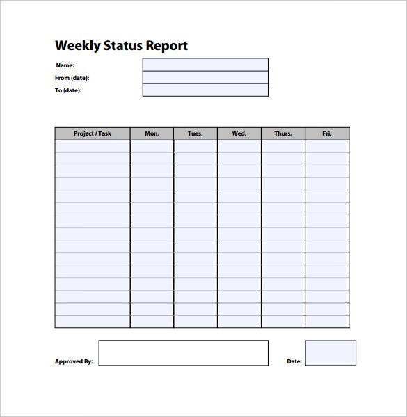 Weekly Status Report Templates 30 Free Documents