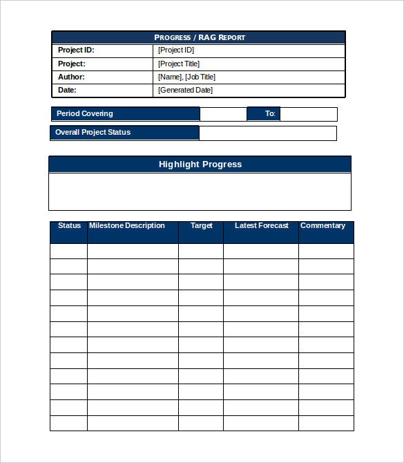 Weekly Status Report Templates 30 Free Documents