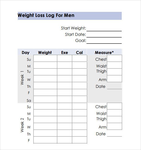 Weight Loss Chart 9 Download Free Documents in PDF