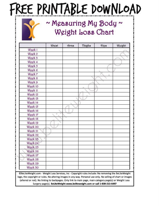 Keeping Track Your Weight Loss Tips & Free Printable