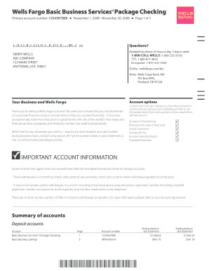 Wells Fargo Bank Statement Template FREE DOWNLOAD The