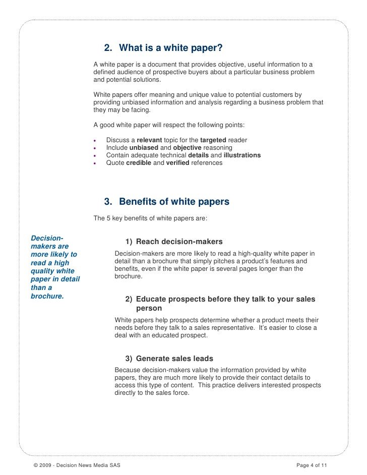 How to write a good white paper