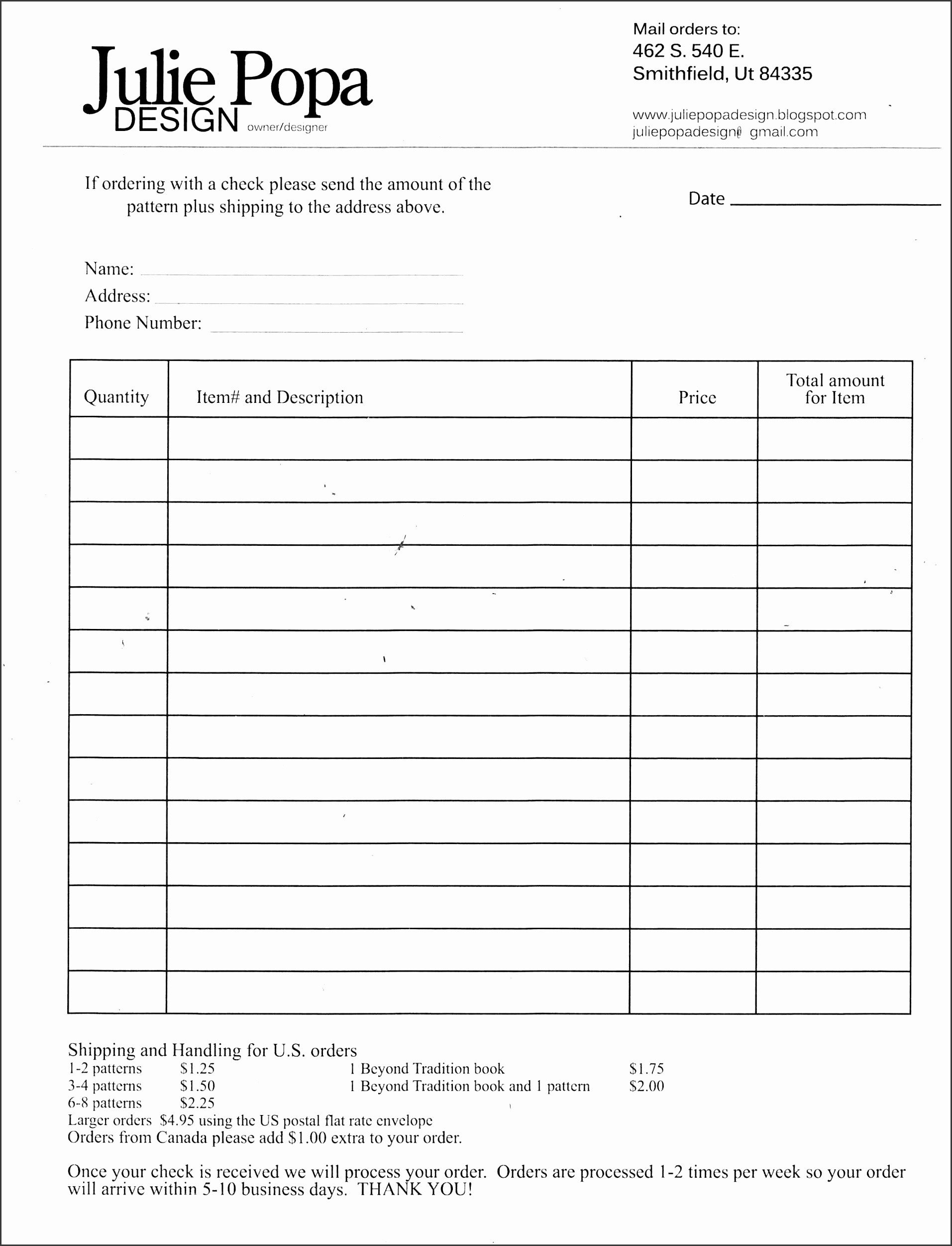 11 Business order form Template SampleTemplatess