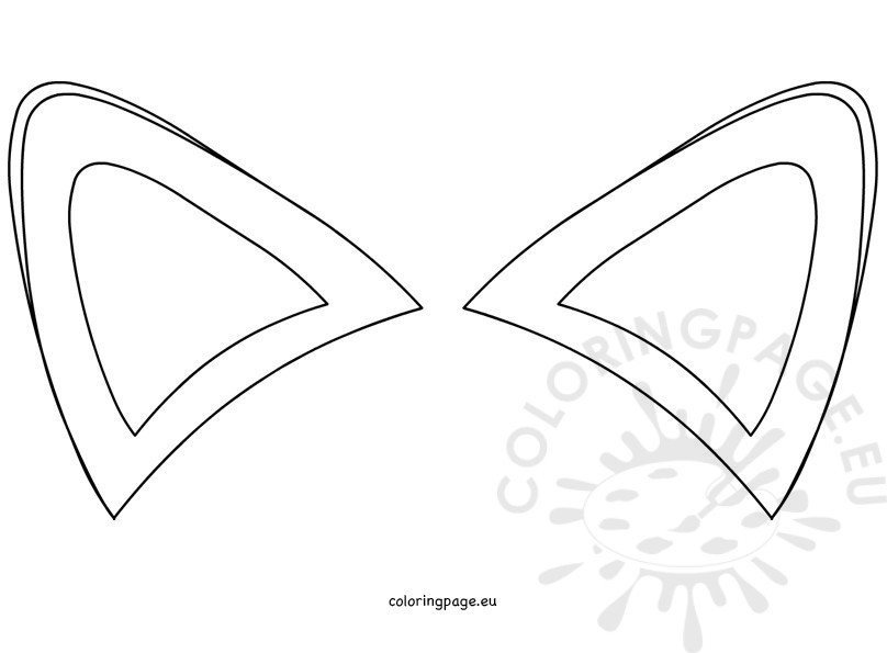 Fox ears template – Coloring Page