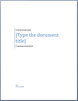 Add a Cover Page to a Word Document