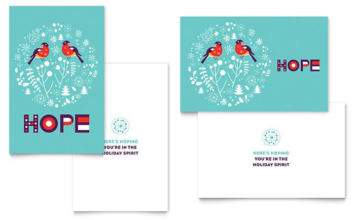 Hope Greeting Card Template Word & Publisher
