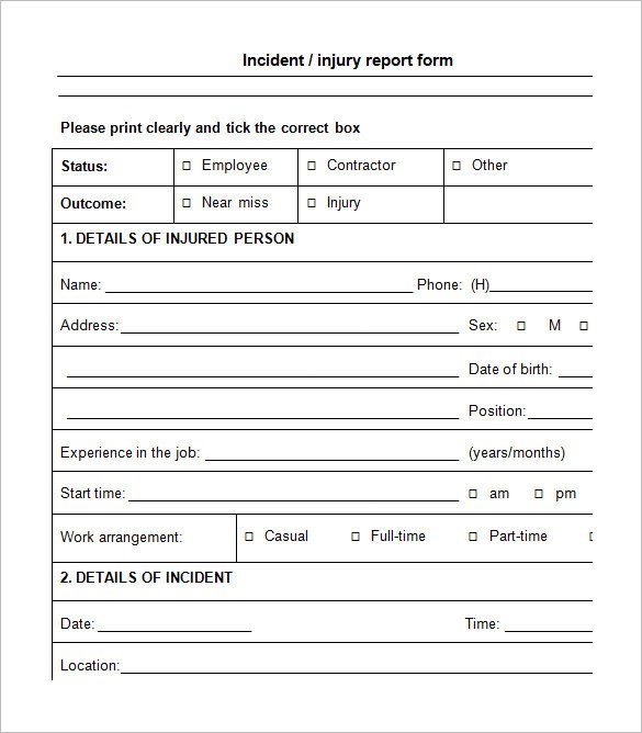 14 Employee Incident Report Templates PDF DOC