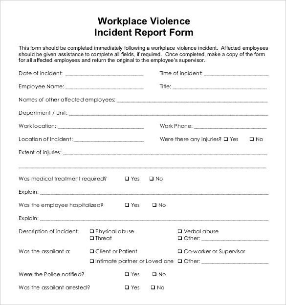 32 Incident Report Templates Free PDF Word Format