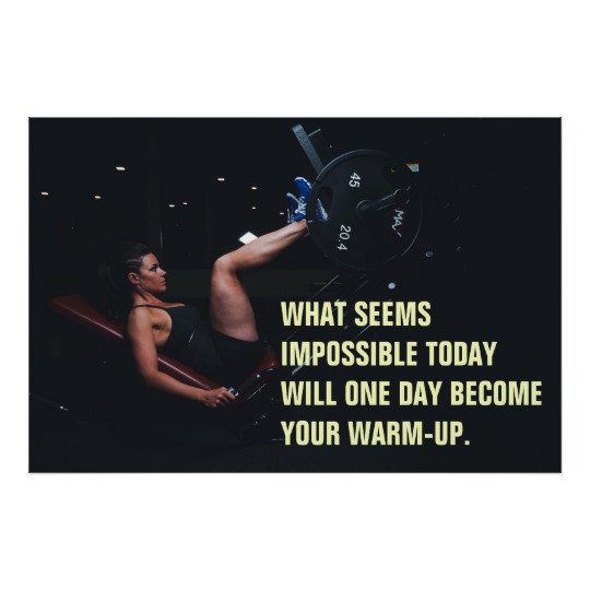 Girl Workout Motivational Gym Quote Poster