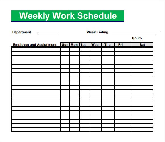 Blank Schedule Template 6 Download Free Documents in PDF