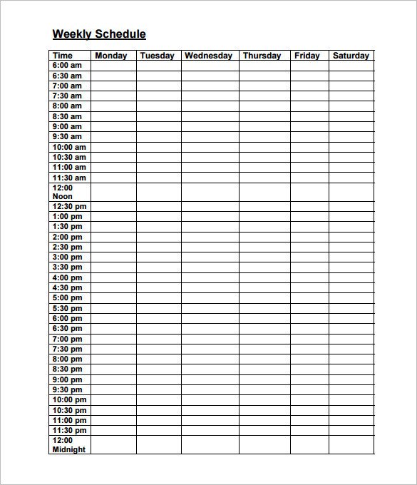 Employee Work Schedule Template 17 Free Word Excel
