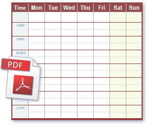 Schedule PDF files ideal for Printing