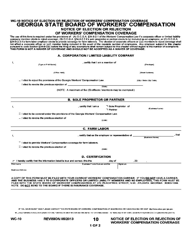 2019 Workers pensation Forms Fillable Printable PDF