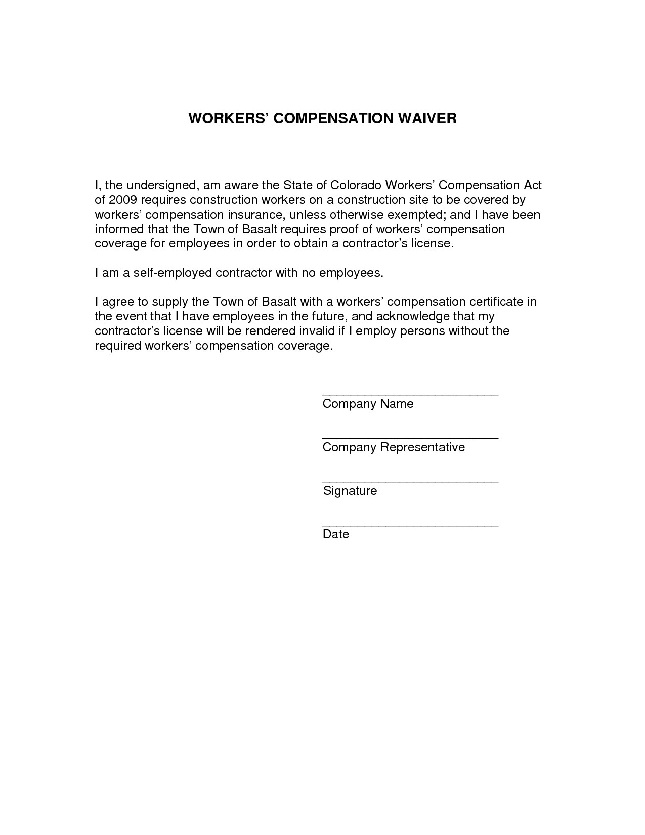 Best s of Arizona Workers pensation Waiver Form