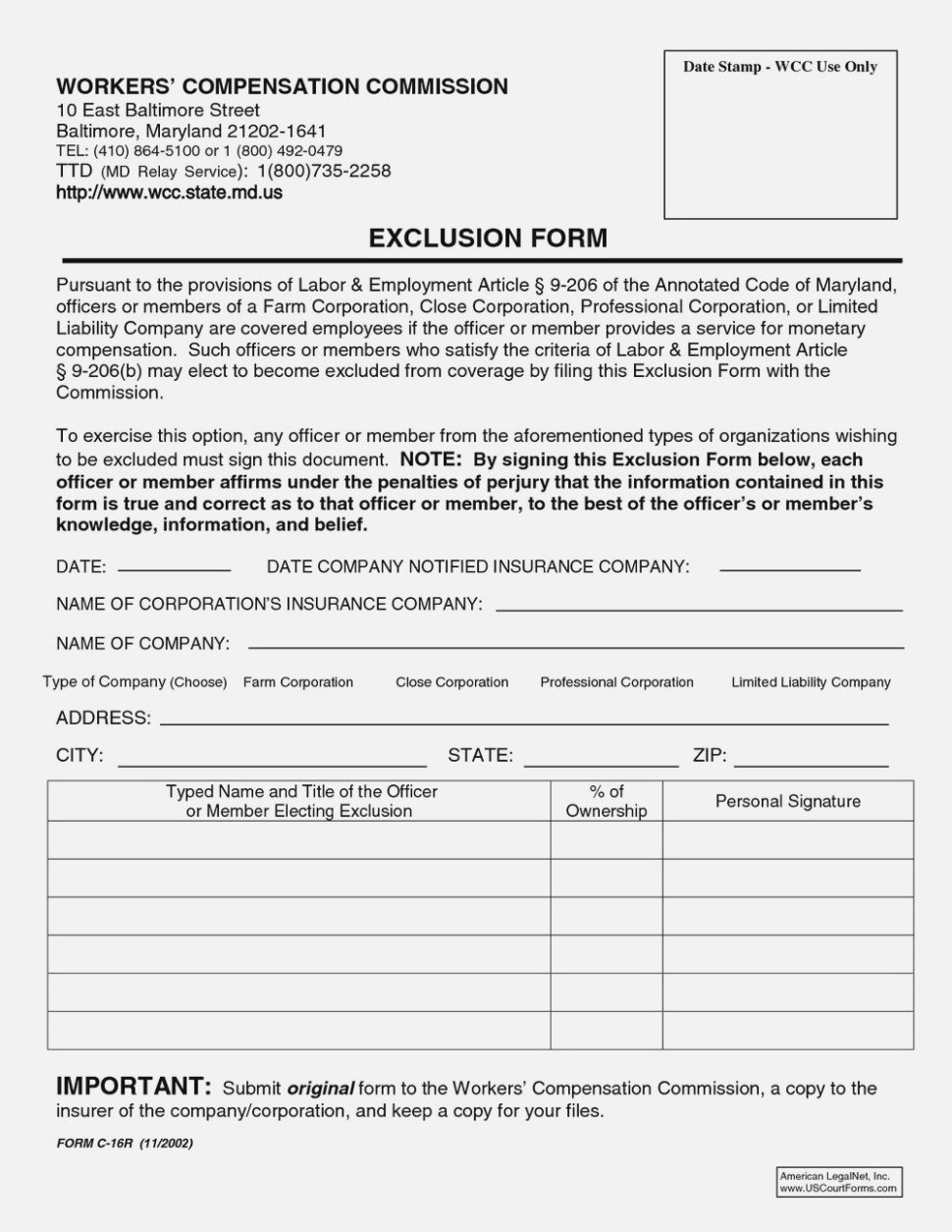 Workers p Exempt Form Oklahoma