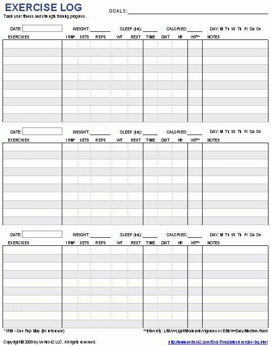 9 Excel Workout Templates Excel Templates