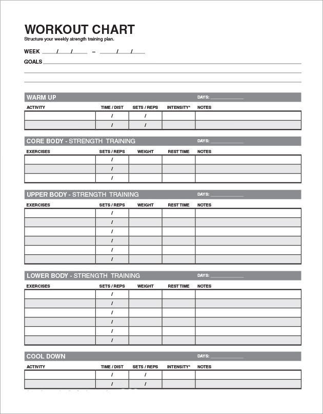 6 Sample Workout Schedules Documents in Excel PDF